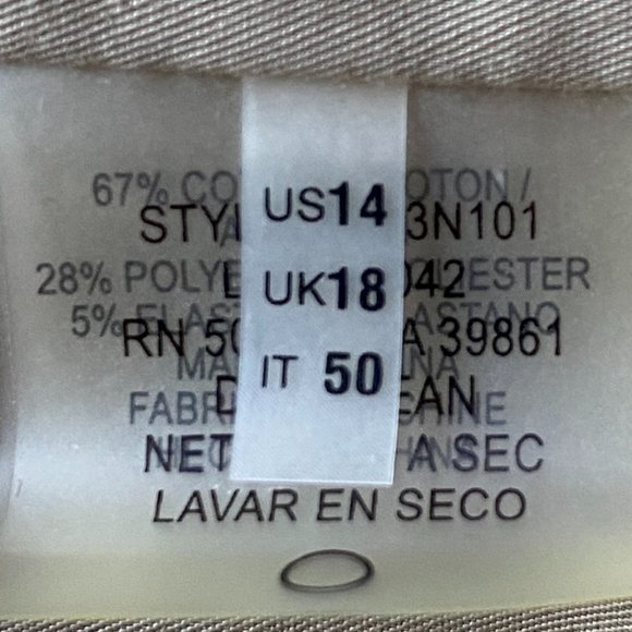 Elie Tahari Embroider Preppy Blazer Tan Neutral Professional Business Office-14 - Picture 15 of 16